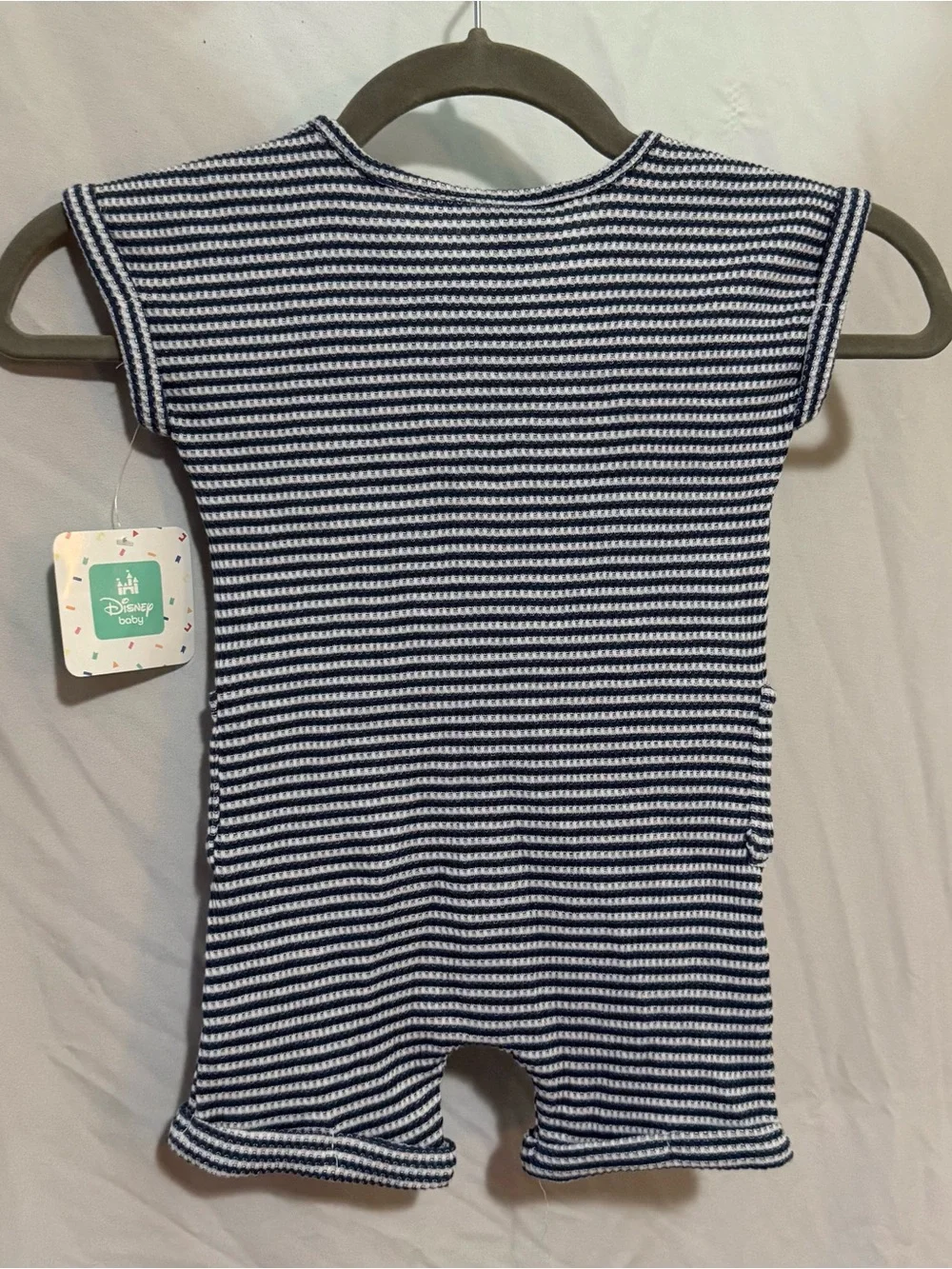Disney Navy & White Striped Mickey and Pluto One-Piece NWT